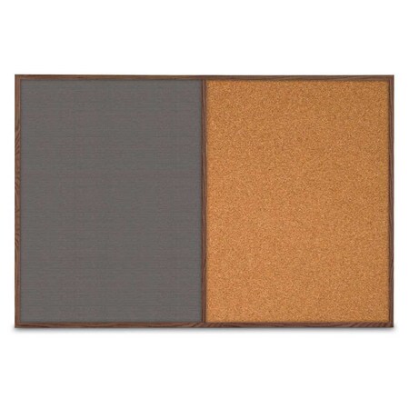 United Visual Products Slim Style Indoor Enclosed Radius Corkbo UVRDS42SB-SATIN-BLSPRU